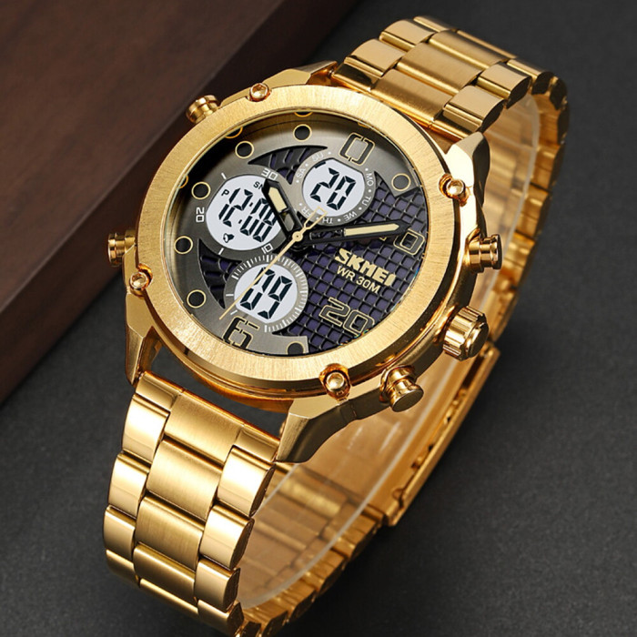Skmei 1975SGDWT Gold-White Steel