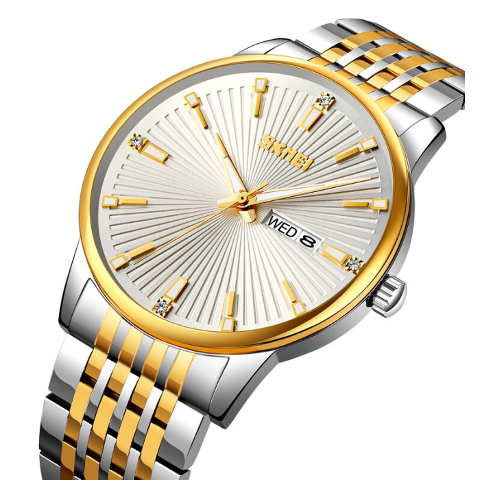 Skmei 9323TGDSI Silver/Gold-Silver
