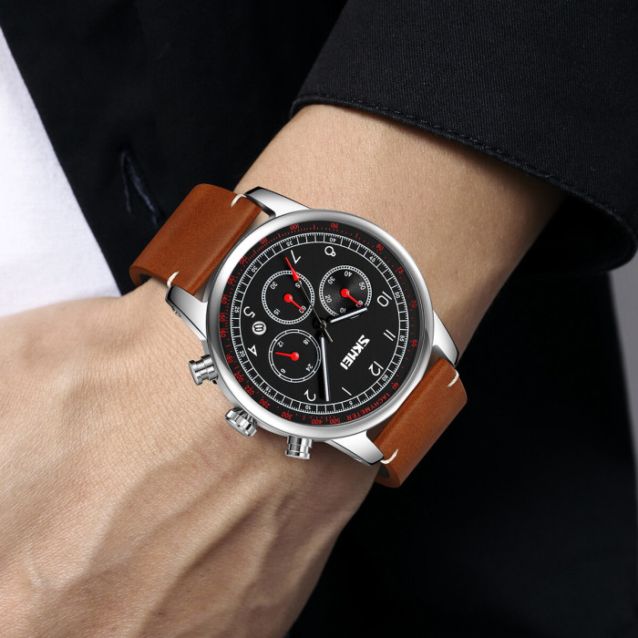 Skmei 9318BKBN Black-Brown