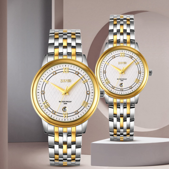 Skmei 9272TGDSI-S Gold/Silver-Silver Lady