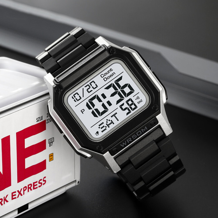 Skmei 2264BKSIWT Black-Silver-White