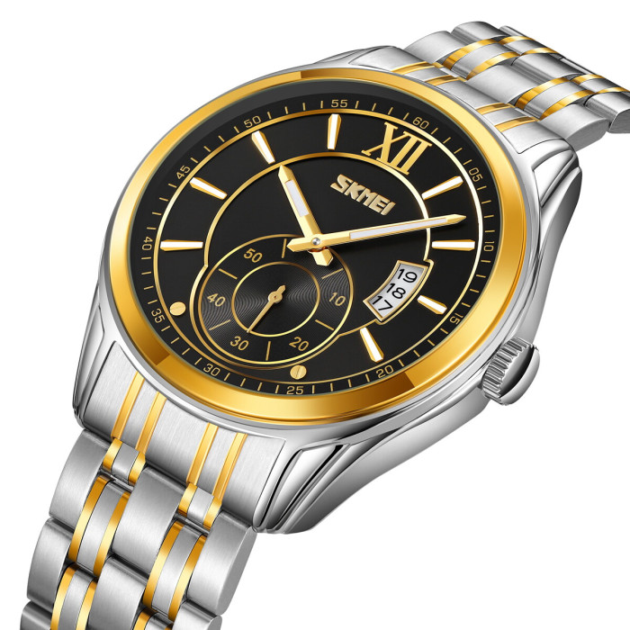Skmei 9319TGDBK Silver-Gold-Black