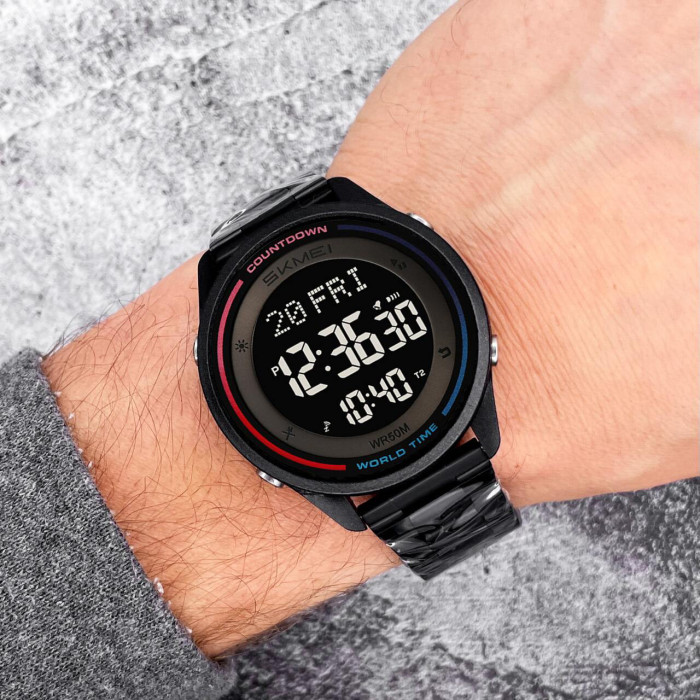 Skmei 2412SBK Black Steel