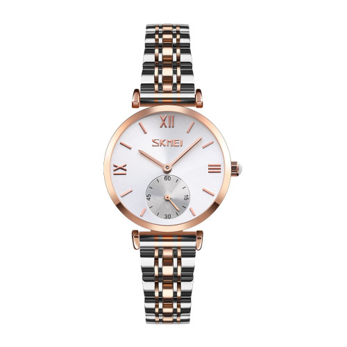 Skmei 9198TRGSI-S Rose Gold-Silver Lady STOPPED