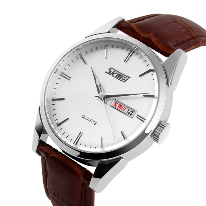 Skmei 9073SIWT-B Silver-White men SALE