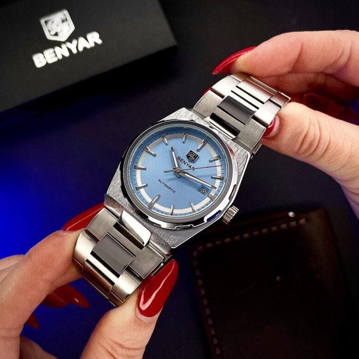 Наручний годинник Benyar BY-5203 Silver-Ligh Blue