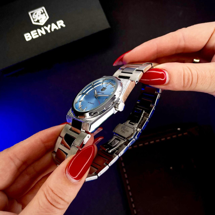 Наручний годинник Benyar BY-5203 Silver-Ligh Blue