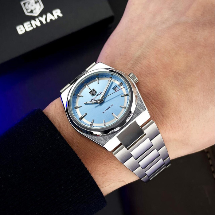 Наручний годинник Benyar BY-5203 Silver-Ligh Blue
