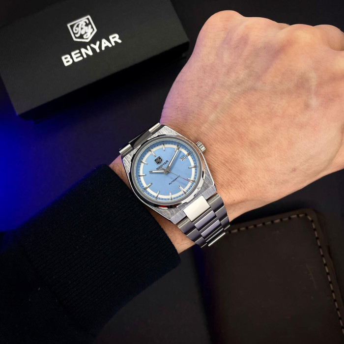 Наручний годинник Benyar BY-5203 Silver-Ligh Blue