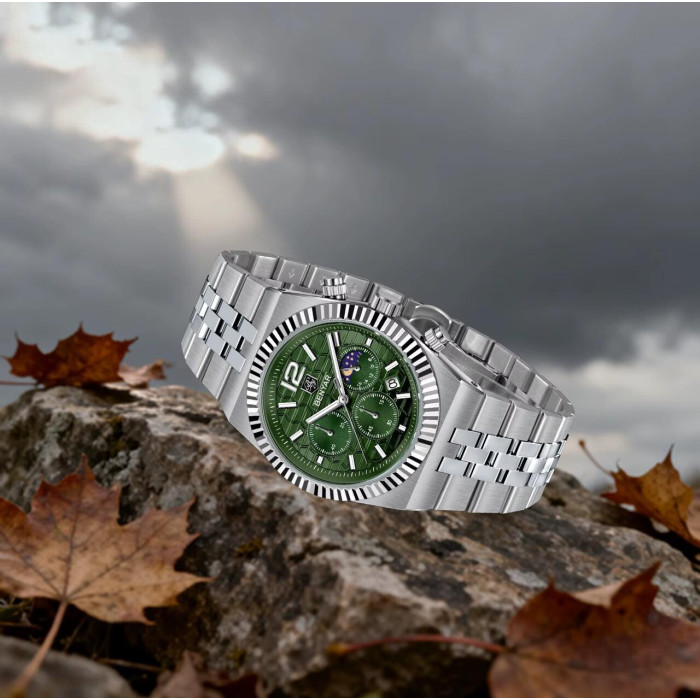 Наручний годинник Benyar BY-5225 Silver-Green