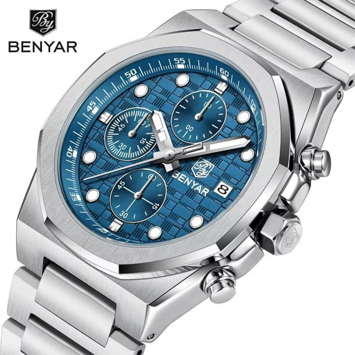 Наручний годинник Benyar BY-5216 Silver-Blue