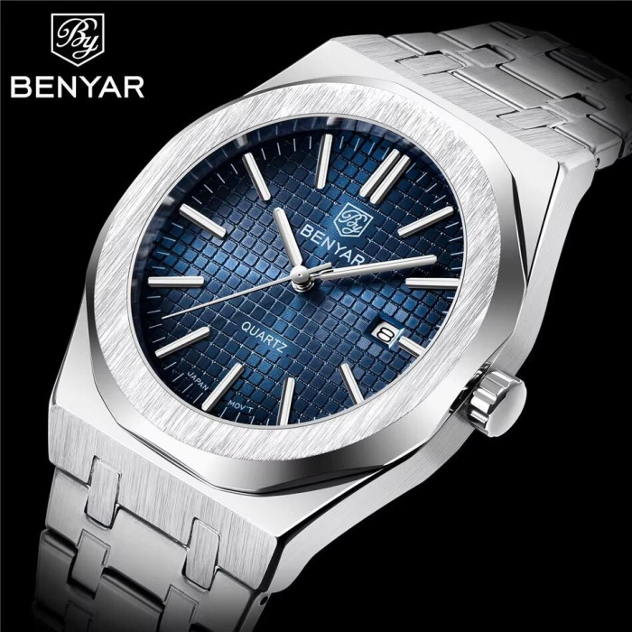 Наручний годинник Benyar BY-5156 Silver-Blue