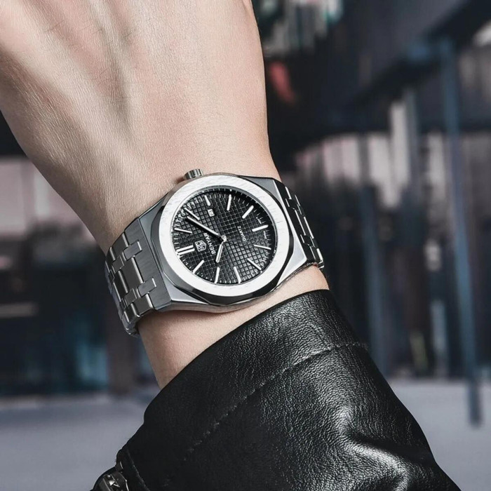Наручний годинник Benyar BY-5156 Silver-Black