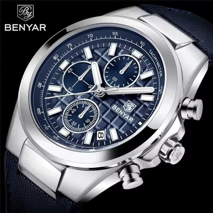 Наручний годинник Benyar BY-5206 Silver-Blue