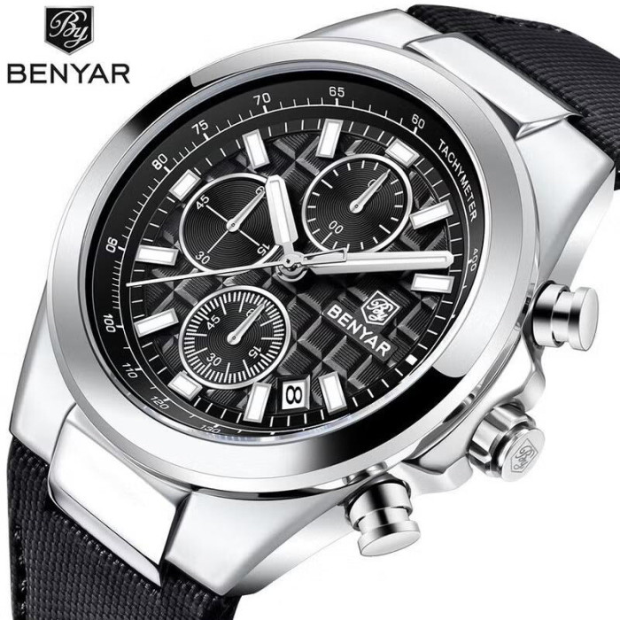 Наручний годинник Benyar BY-5206 Silver-Black