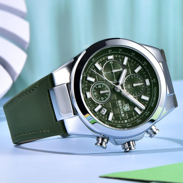Наручний годинник Benyar BY-5206 Silver-Green
