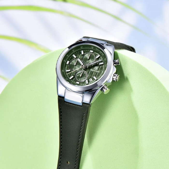 Наручний годинник Benyar BY-5206 Silver-Green