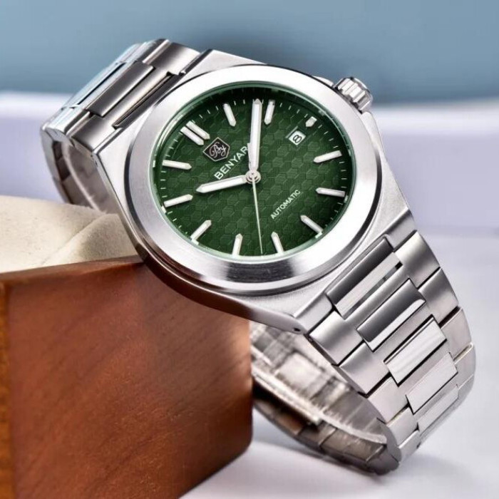Наручний годинник Benyar BY-5219 Silver-Green