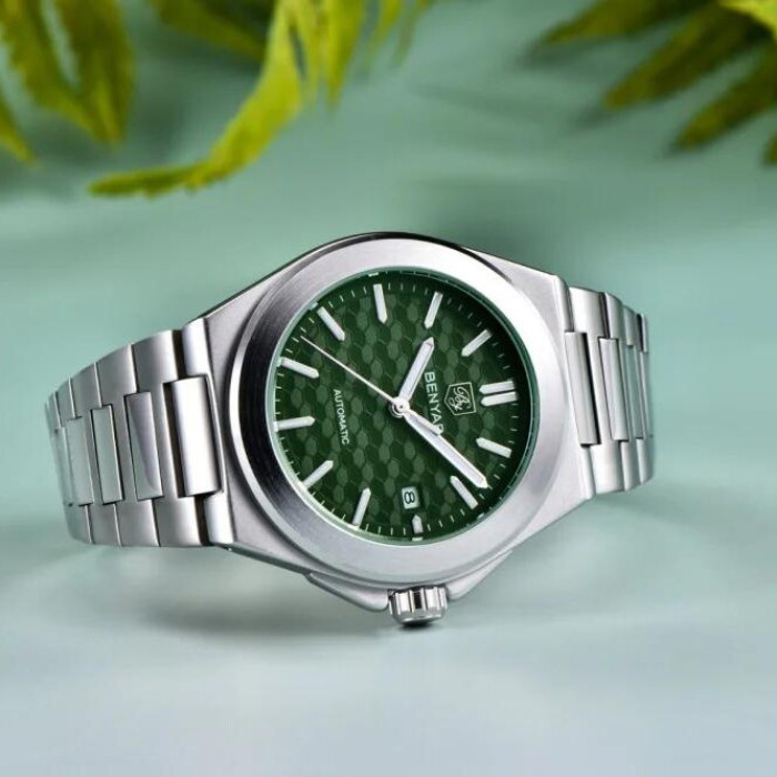 Наручний годинник Benyar BY-5219 Silver-Green