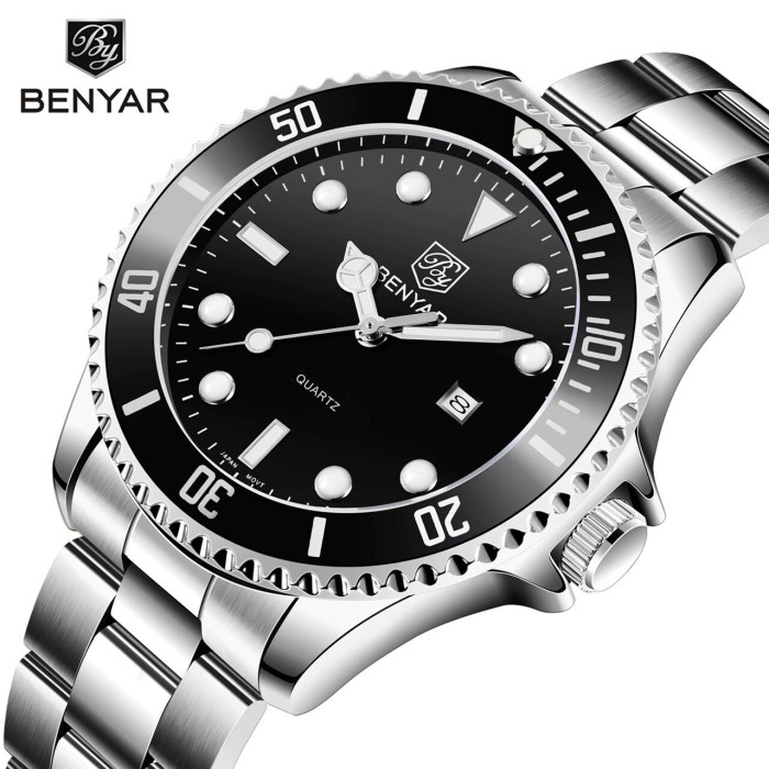 Наручний годинник Benyar BY-5223 Silver-Black